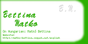 bettina matko business card